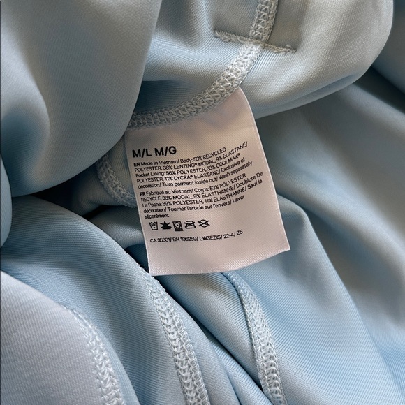 Lululemon Soft Streme Wrap Belted Sweater in Powder Blue Size M/L - Picture 13 of 16